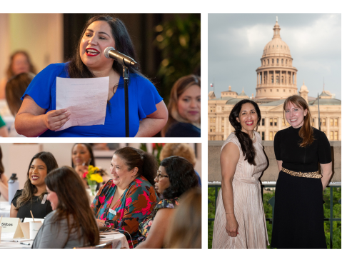Photos of LBJ Women's Campaign School students during the cohort session
